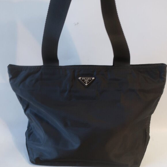 Authentic Womens Prada Milano (25) Brown Nylon Shoulder Travel Tote Handbag - Picture 4 of 16